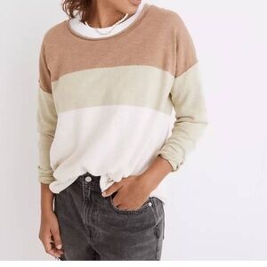 NWT Madewell Palmdale color block pullover size XXS